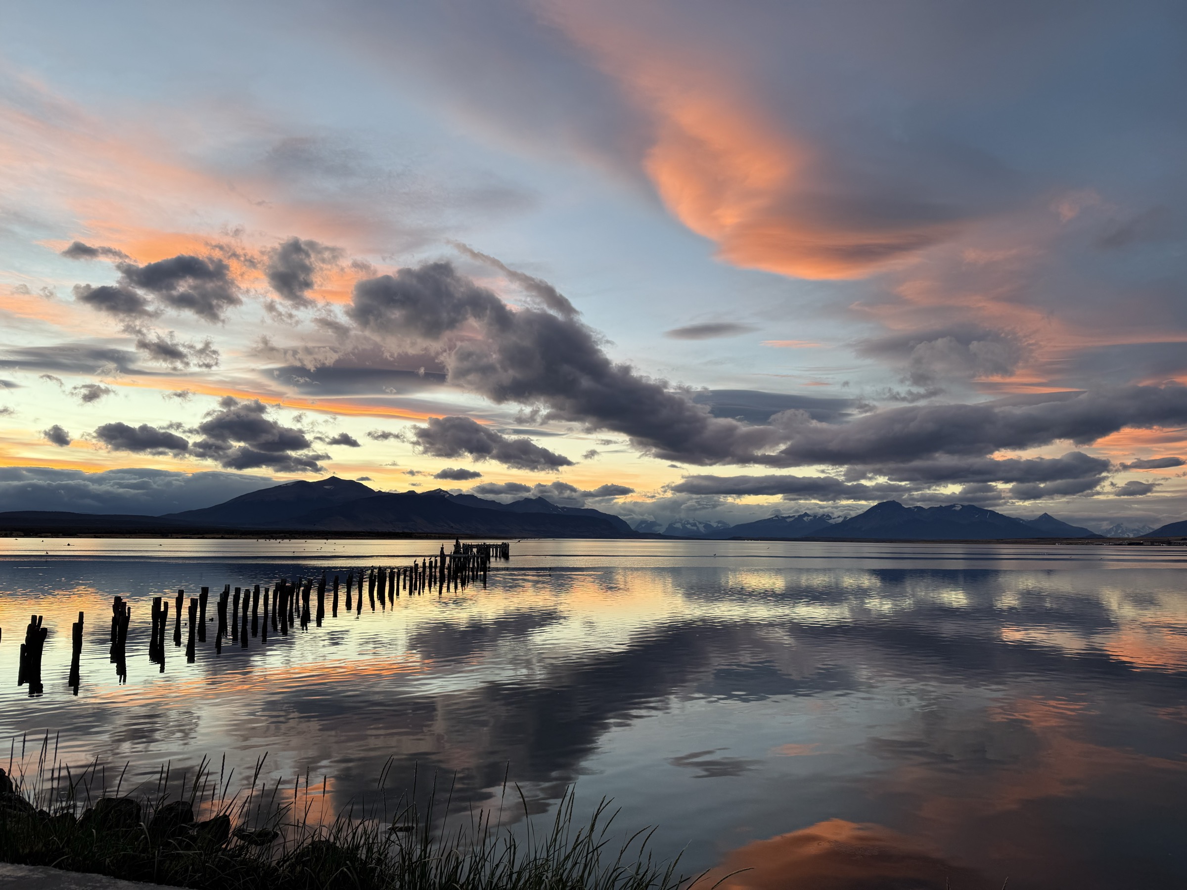 Sunset over Puerto Natales, Chile